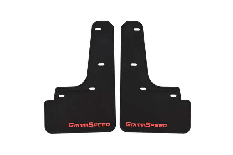 Grimmspeed 22-25 Subaru WRX Mudflaps - Black w/ Red Lettering - GRM.1022.1.RED by GrimmSpeed