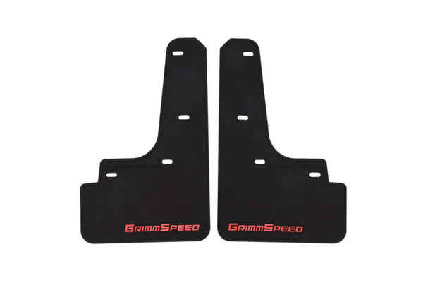 Grimmspeed 22-25 Subaru WRX Mudflaps - Black w/ Red Lettering - GRM.1022.1.RED by GrimmSpeed