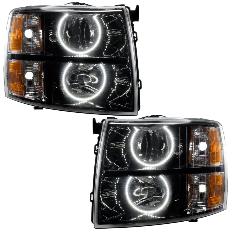 Oracle 07-13 Chevrolet Silverado SMD HL - Black - Round Style - White SEE WARRANTY - 7105-001
