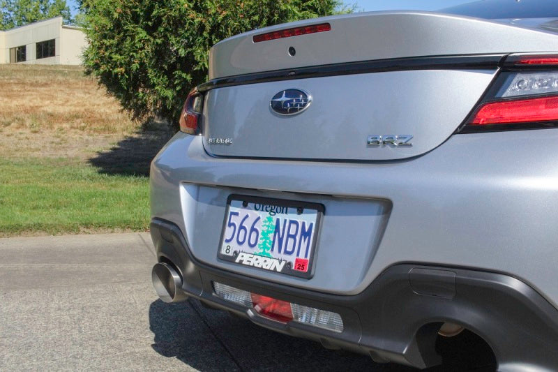 Perrin 22+ BRZ/GR86 Axle Back Exhaust SS (Single Side Exit w/Helmholtz Chamber) - PSP-EXT-368BR