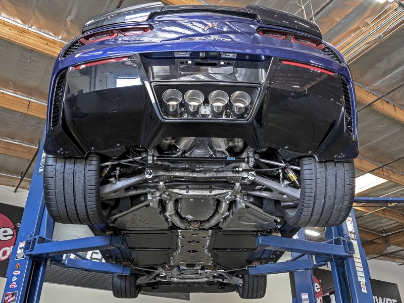 aFe MACH Force-Xp Axle-Back Exhaust System w/ Carbon Fiber Tips Chevrolet Corvette (C7) 14-19 6.2L - 49-34056-1C