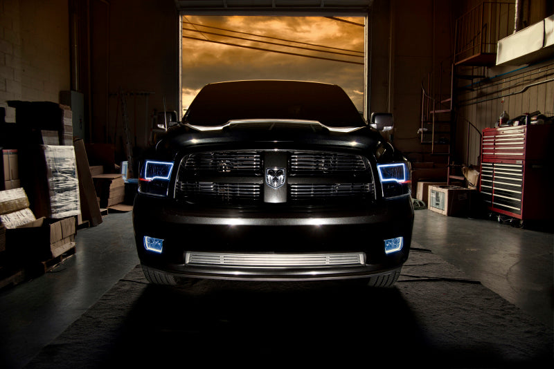 Oracle 09-17 RAM 1500 TRX/SLT Quad Pre-Assembled Headlights - Black Housing - White SEE WARRANTY - 7121-001
