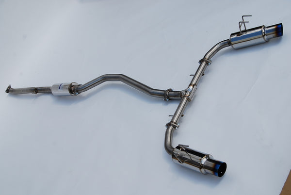 Invidia 2022+ Honda Civic Si (1.5T) 70mm N1 Cat Back Exhaust - Burnt TI Tips - HS22HS4GD1STL for 2023 Honda Civic - front vie