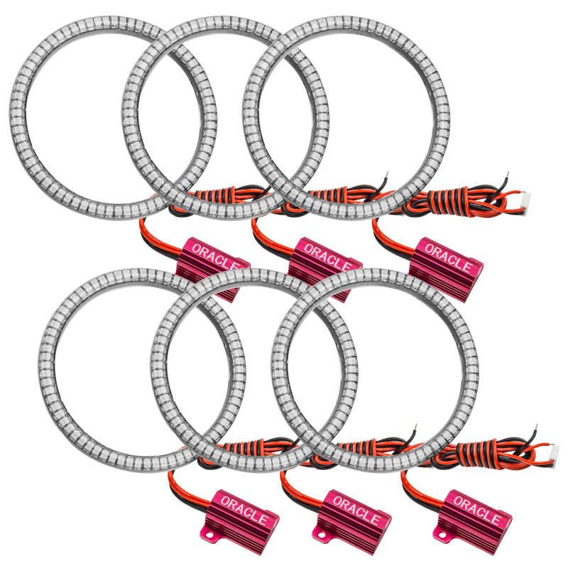 Oracle Ultima GTR LED Waterproof Tail Light Halo Kit - 6 Rings - Red SEE WARRANTY - 1291-003