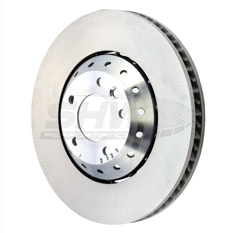 SHW 15-18 Porsche Cayenne GTS w/19in Wheel w/o Ceramics Left Frt Smooth LW Brake Rotor (95835140350) - PFL47523 for 2011-2018