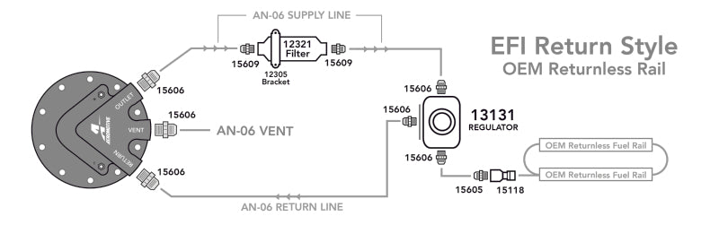 Aeromotive Phantom 200 Fuel System - Return Style w/3/8in Quick Connect - 17167