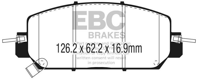 EBC 2017+ Honda Clarity Fuel Cell Greenstuff Front Brake Pads - DP23084