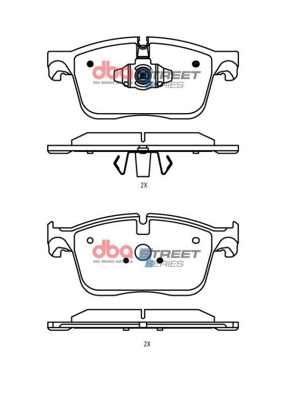 DBA 20-22 Jaguar F-Pace 350mm Front Rotor Front Street Series Brake Pads - DB15162SS