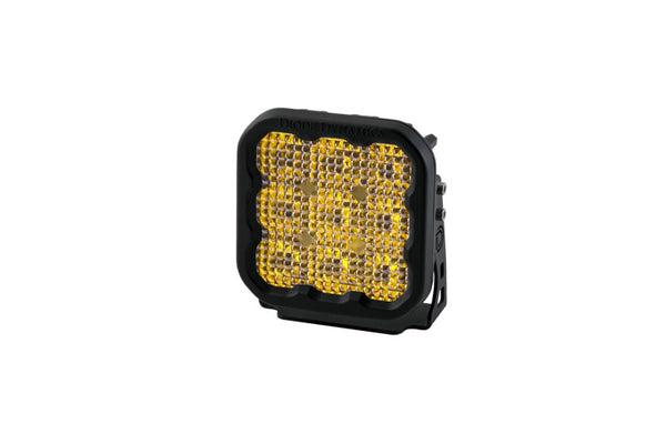 Diode Dynamics SS5 LED Pod Sport - Yellow Flood (Single) - DD6773S by Diode Dynamics - front view