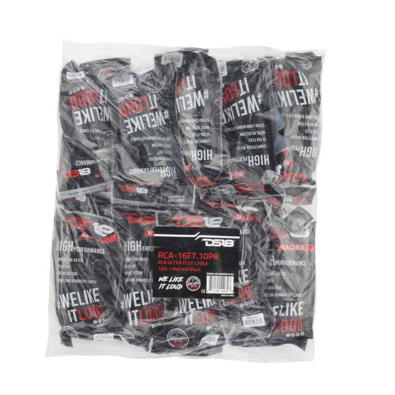 DS18 Level 1 RCA 16-Feet 10 x Pack - RCA-16FT.10PK - angle view