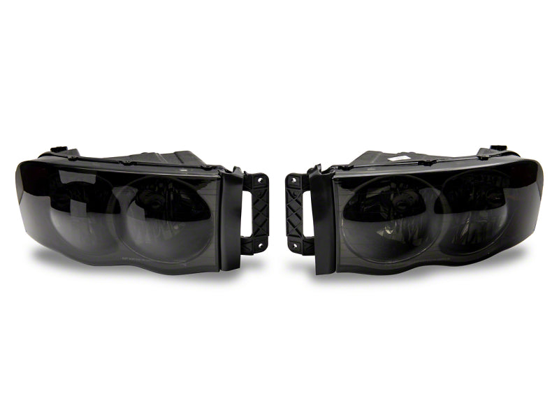 Raxiom 02-05 Dodge RAM 1500 Axial Series OEM Style Rep Headlights- Chrome Housing- Smoked Lens - R118009