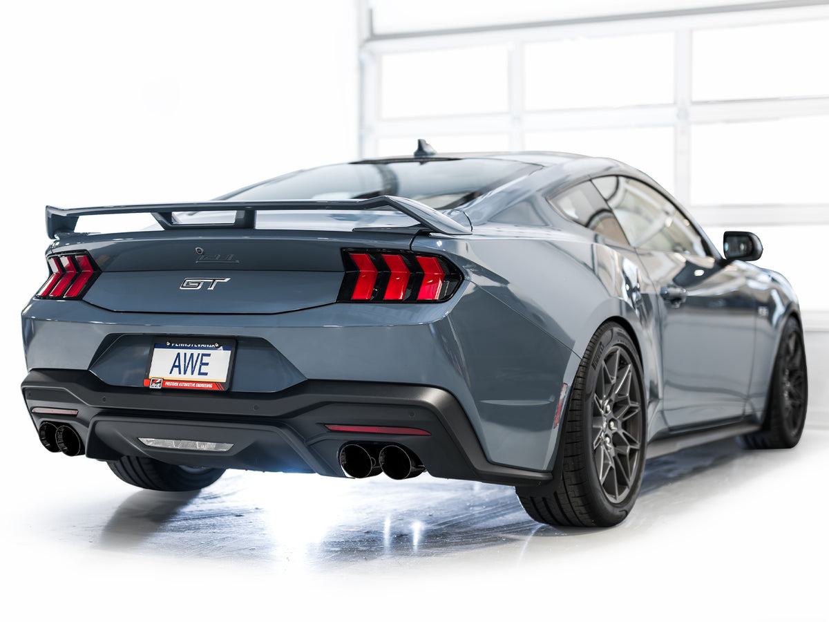 AWE 2024 Ford Mustang GT Fastback S650 RWD SwitchPath Catback Exhaust w/ Quad Diamond Black Tips - 3025-43650