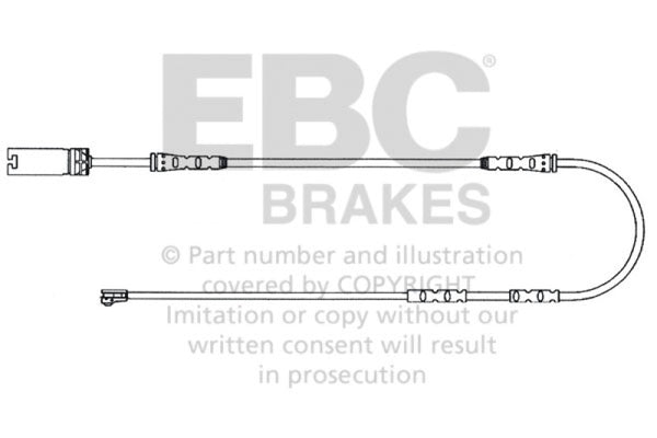 EBC 2011-2012 BMW 135 3.0L Turbo Front Wear Leads - EFA138 for 2011-2013 BMW 1 Series - front view