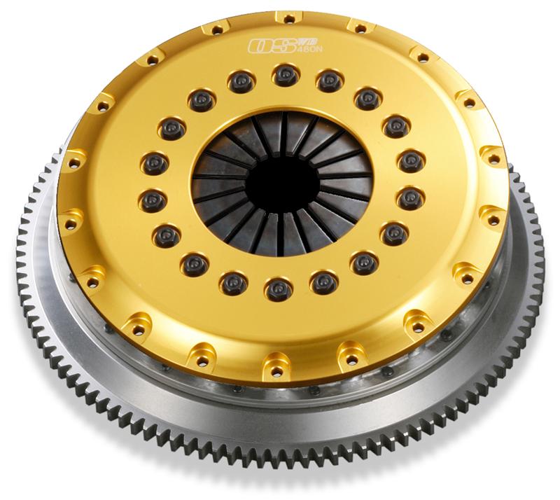 OS Giken Ferrari TESTAROSSA 0 R Series Triple Plate w/Floating Center Hub Clutch - FR201-CO5 - front view