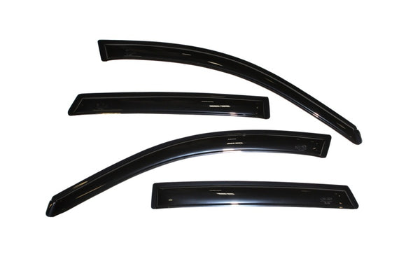 AVS 03-08 Pontiac Vibe Ventvisor Outside Mount Window Deflectors 4pc - Smoke - 94455 for 2003-2008 Pontiac Vibe - front view