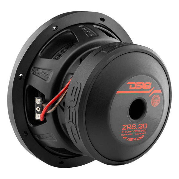 DS18 8in 450 Watts RMS 2 ohm DVC ZR Subwoofer - ZR8.2D - front view