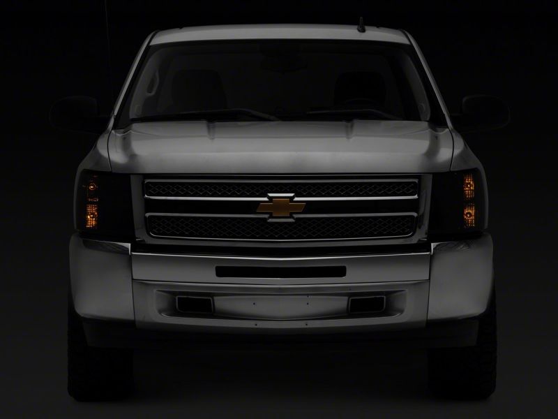 Raxiom 07-14 Chevrolet Silverado 1500 HD Axial OEM RepHeadlights- Chrome Housing- Smoked Lens - S122324