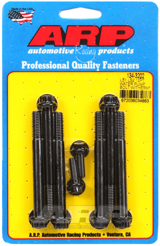 ARP LS1 LS2 12pt Water Pump Bolts w/ Thermostat Housing Bolts Kit - 134-3202