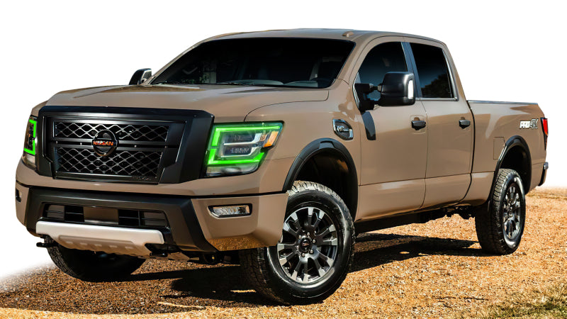Oracle 21-22 Nissan Titan RGB+W Headlight DRL Upgrade - ColorSHIFT w/ 2.0 Controller SEE WARRANTY - 1463-333