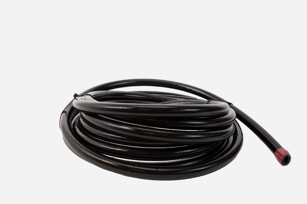 Aeromotive PTFE SS Braided Fuel Hose - Black Jacketed - AN-10 x 16ft - 15338