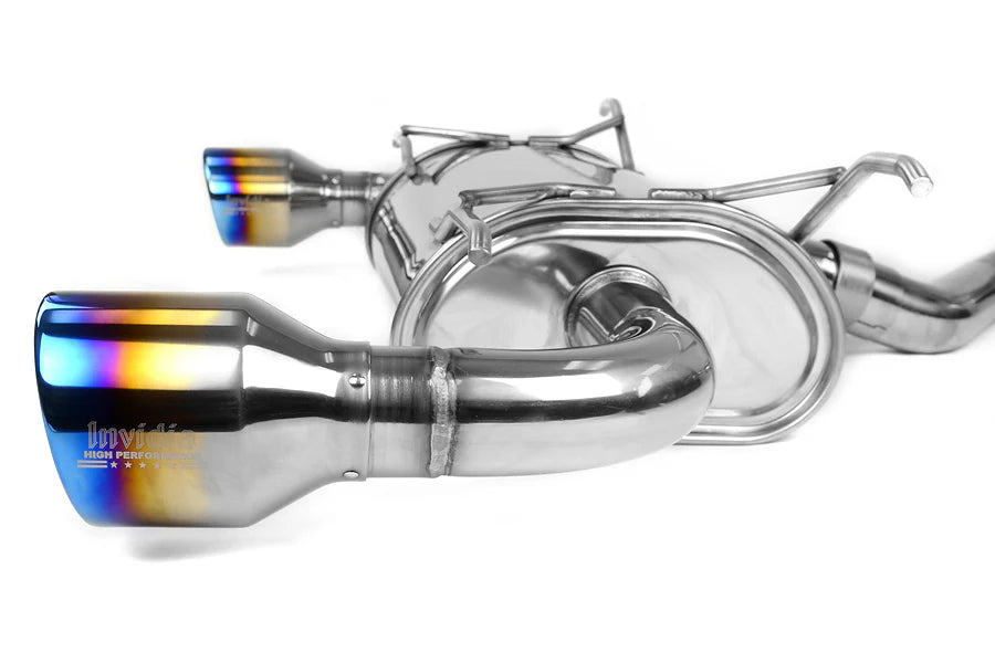 Invidia Subaru BRZ / Scion FRS Q300 w/ Rolled Titanium Tips Cat- Back Exhaust (Blue Edge)