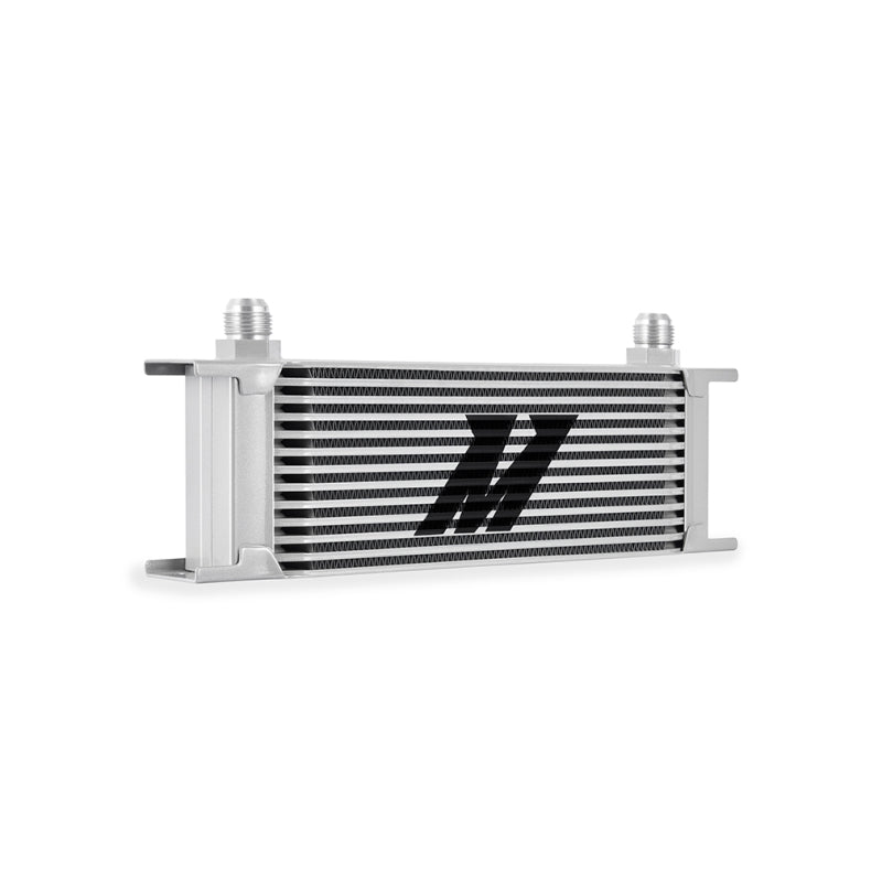 Mishimoto Universal Thermostatic Oil Cooler Kit 13-Row Silver - MMOC-U13TSL