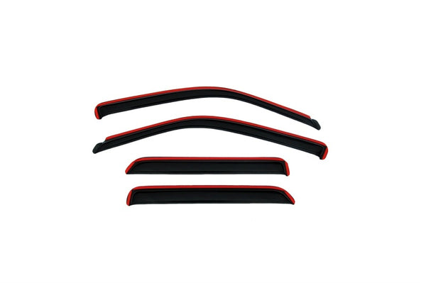 AVS 01-07 Toyota Highlander Ventvisor In-Channel Front & Rear Window Deflectors 4pc - Smoke - 194357 for 2001-2007 Toyota Hig