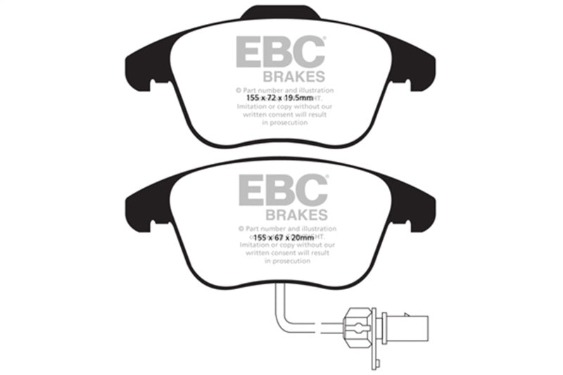 EBC 10+ Audi A5 2.0 Turbo Redstuff Front Brake Pads - DP31998C