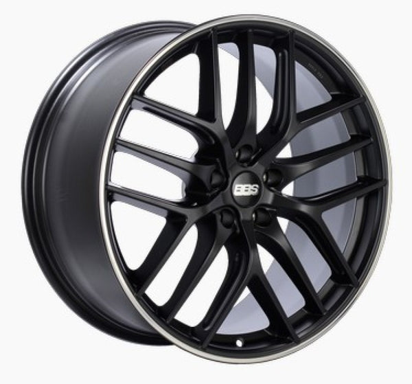 BBS CC-R 19x8 5x120 ET45 Satin Black Polished Rim Protector Wheel -82mm PFS/Clip Required - CC2002BPO by BBS
