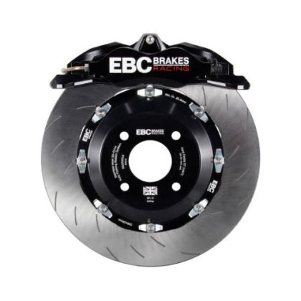 EBC Racing 13-22 VW Golf GTI (Mk7/Mk8) Black 6 Piston Apollo Calipers 355mm Rotors Big Brake Kit - BBK033BLK-1 by EBC
