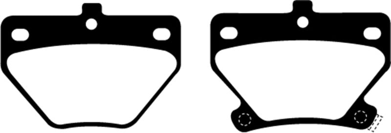 EBC 02-08 Pontiac Vibe 1.8 GT Redstuff Rear Brake Pads - DP31326C for 2003-2008 Pontiac Vibe - front view