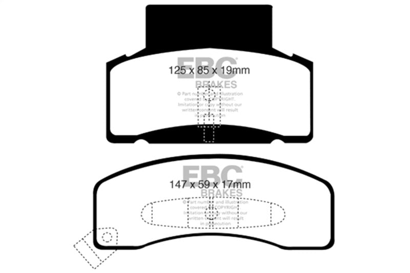 EBC 92-99 Chevrolet C30 DRW Yellowstuff Front Brake Pads - DP41268R