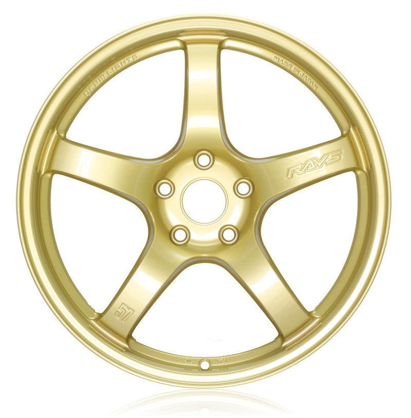 Gram Lights 57CR 18x9.5 +38 5-100 E8 Gold Wheel - WGCRX38DEGP