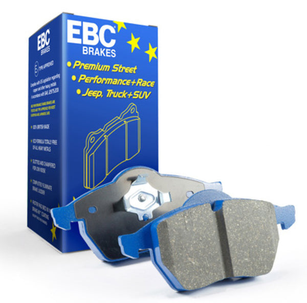 EBC 97-01 Acura Integra Type-R Bluestuff Rear Brake Pads - DP51193B for 1990-2007 Honda Accord - front view