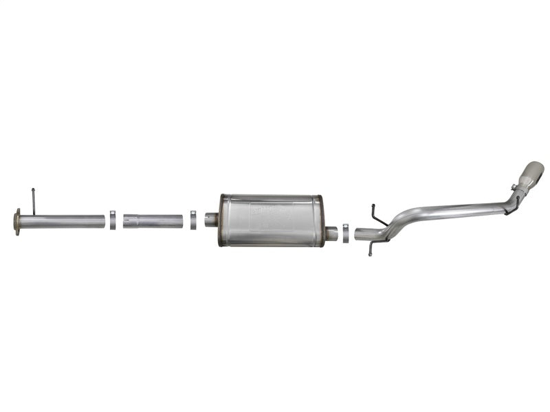 aFe Mach Force-XP Exhaust 3in CB SS 15-17 GM Colorado/Canyon 2.5L/3.6L Side Exit w/ Polished Tip - 49-44058-P