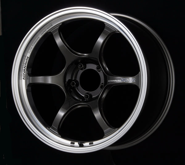 Advan RG-D2 17x8.0 +47 5-100 Machining & Black Gunmetallic Wheel - YAT7G47DMBG by Advan - front view