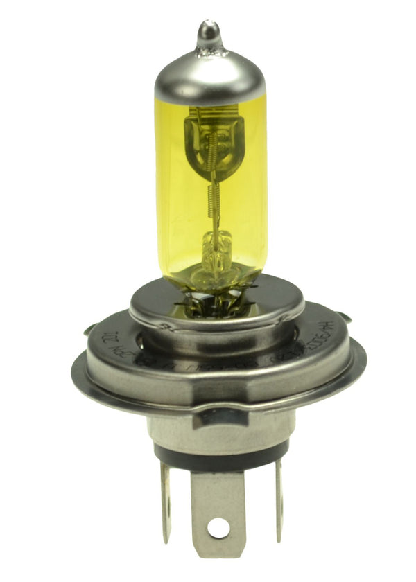 Hella Optilux H4 12V / 60/55W XY Xenon Yellow Bulb - H71070682 for 1989-2002 Land Rover Range Rover - front view