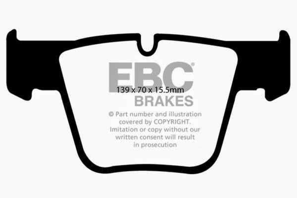 EBC 07-11 Mercedes-Benz CL63 AMG 6.2 Redstuff Front Brake Pads - DP31941C for 2008-2015 Mercedes Benz S63 AMG - front view