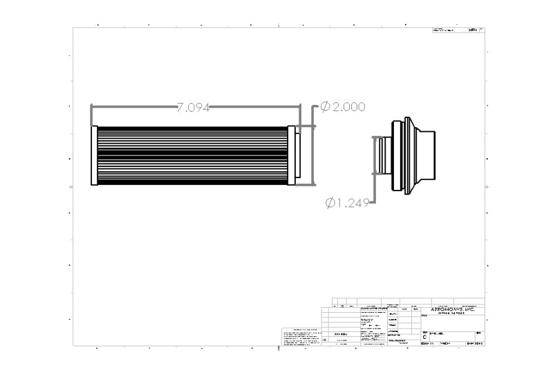 Aeromotive Filter In-Line AN-16 40 micron Stainless Steel - 12363