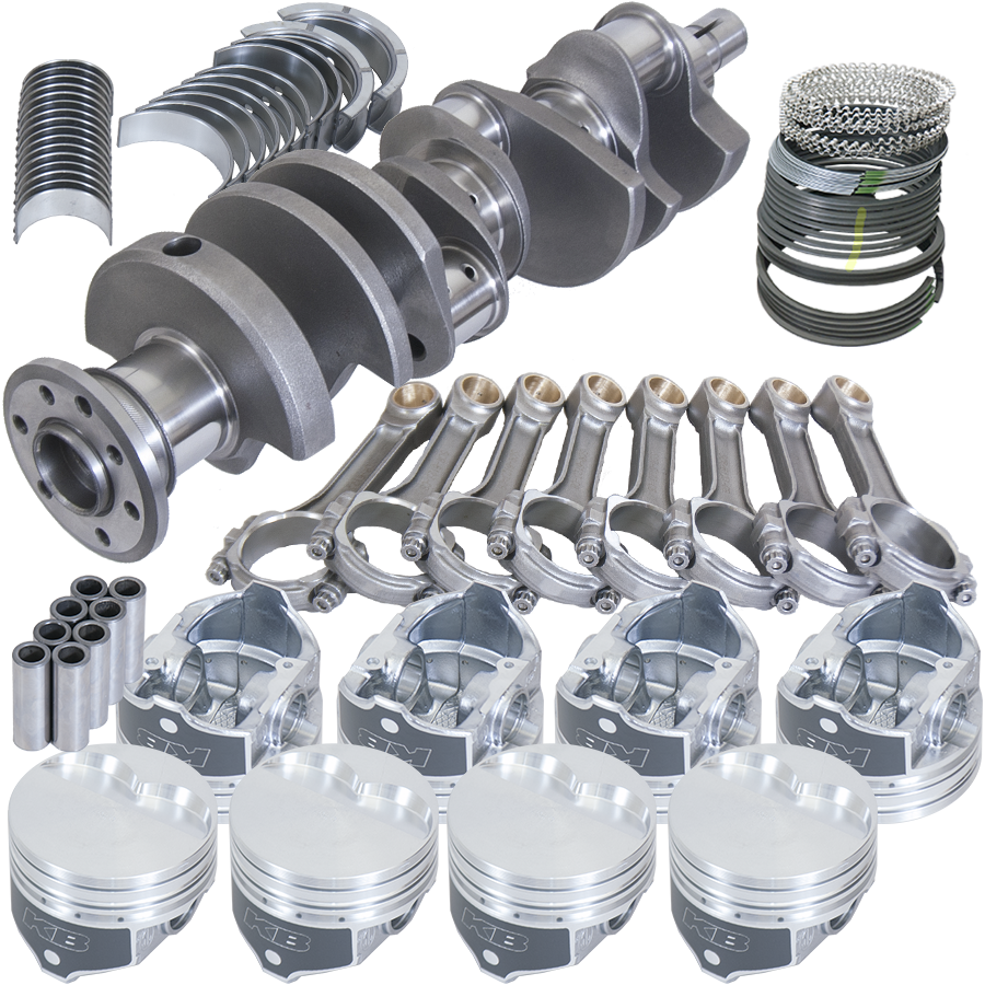 Eagle Chrysler 360 3.580in Crank 6.123in I-Beam Rods -5cc Flat Top 4.040in Pistons Balanced Assembly - B20600040 - front view