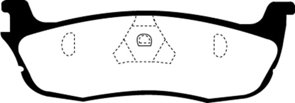 EBC 97-99 Ford Expedition 4.6 2WD Ultimax2 Rear Brake Pads - UD711 for 1997-2002 Ford Expedition - front view