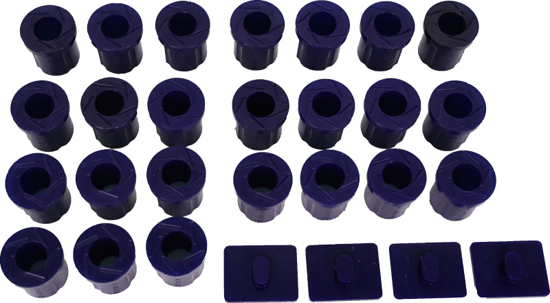 SuperPro 1967-1980 Toyota Land Cruiser Base Rear Leaf Spring and Slipper Pad Bushing Kit - KIT0022K