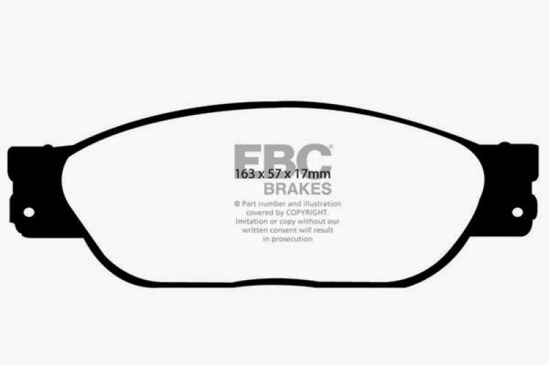 EBC 01-05 Ford Thunderbird 3.9 Yellowstuff Front Brake Pads - DP41220R