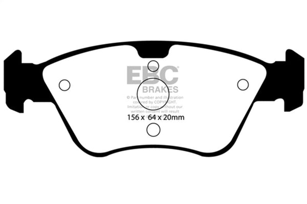 EBC 03-08 Chrysler Crossfire 3.2 Ultimax2 Front Brake Pads - UD740 for 1996-2009 Mercedes Benz E Class - front view
