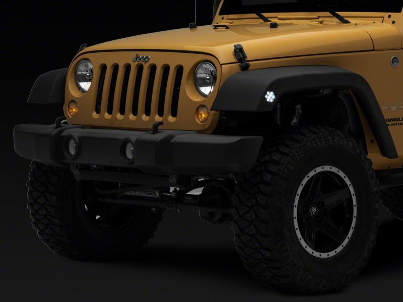 Raxiom 07-18 Jeep Wrangler JK Axial Series Whiite LED Side Marker Lights- Smoked - J163060