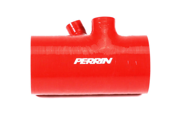 Perrin 22-25 Subaru WRX Short Type Turbo Inlet Hose  - Red - PSP-INT-428RD by Perrin Performance - front view