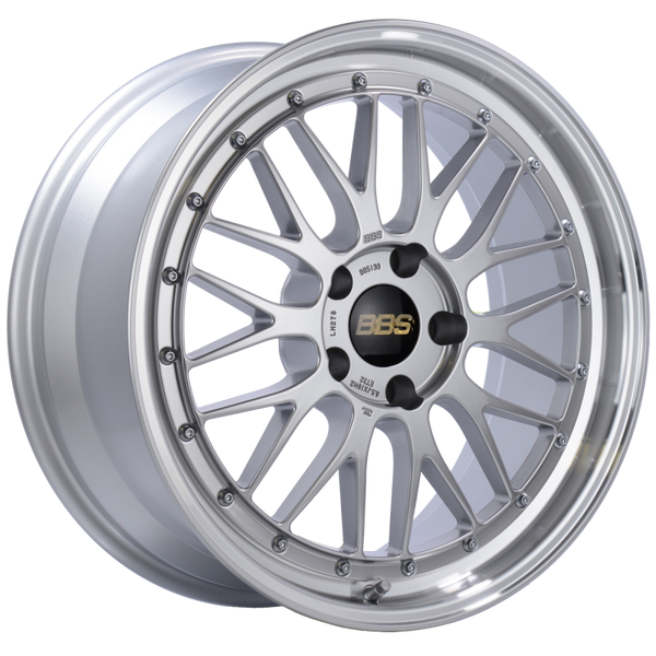 BBS LM 20x10 5x120 ET45 Diamond Silver Center Diamond Cut Lip Wheel -82mm PFS/Clip Required - LM256DSPK by BBS