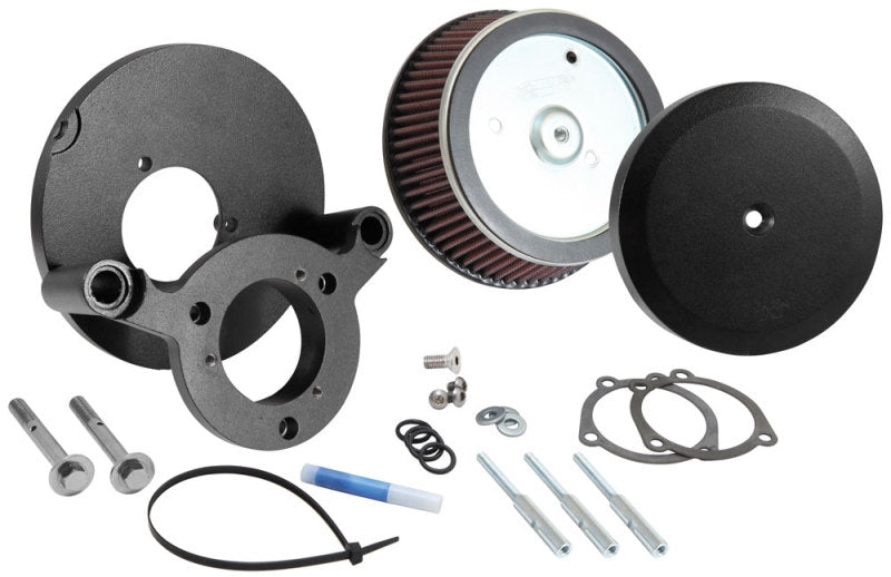 K&amp;N 99+ Harley Davidson Street Metal Intake System - Hammer Black - RK-3933B