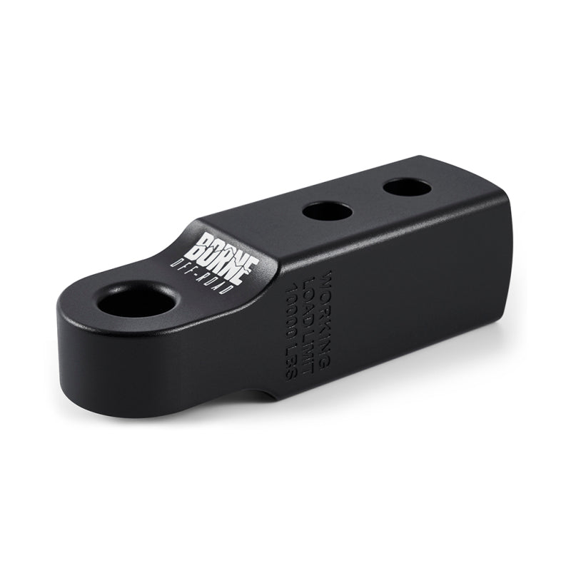 Borne Off-Road CNC Hitch Receiver Shackle 2in Black - BNHR-2-BK by Borne Off-Road - front view