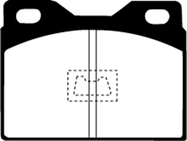 EBC 76-85 Porsche 924 2.0 Yellowstuff Front Brake Pads - DP4220R for 1977-1982 Porsche 924 - front view